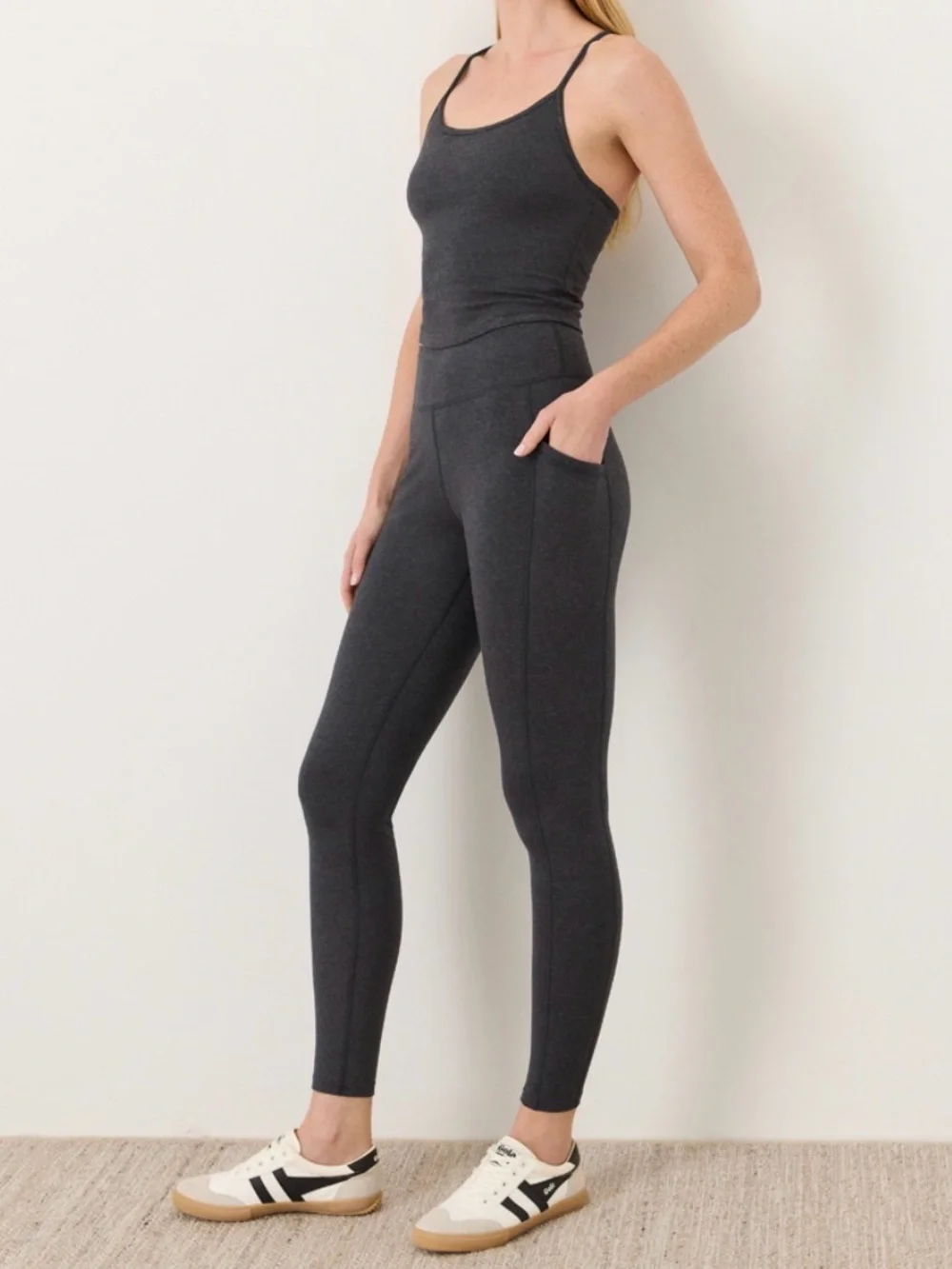 Pact Charcoal High-Waist Pocket Leggings - Picture 4 of 5